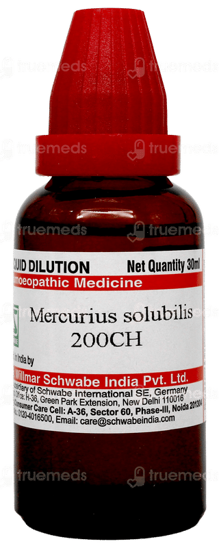 Dr Willmar Schwabe Mercurius Solubilis 200ch Dilution 30ml